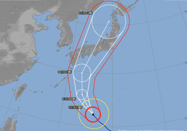 台風２１号は琵琶湖直撃か？